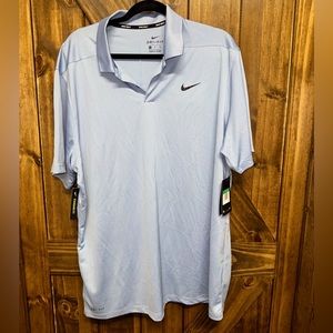 NWT Nike Golf Hooptee SS Polo Shirt Logo Dri-Fit Gray XL Men’s